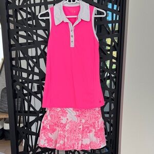 Lilly Pulitzer Pink Tank Top with White Collar